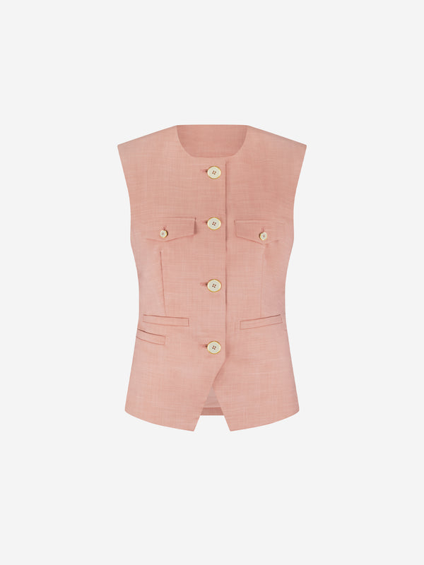 ivette waistcoat dust rose