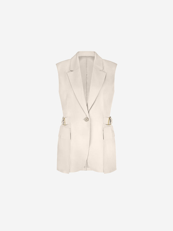 isla sleeveless blazer