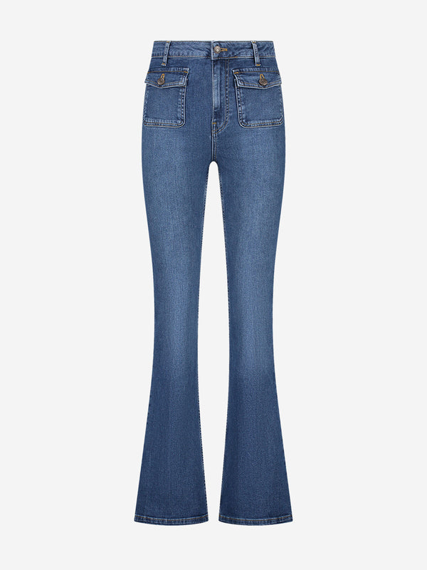 bella pockets flair jeans