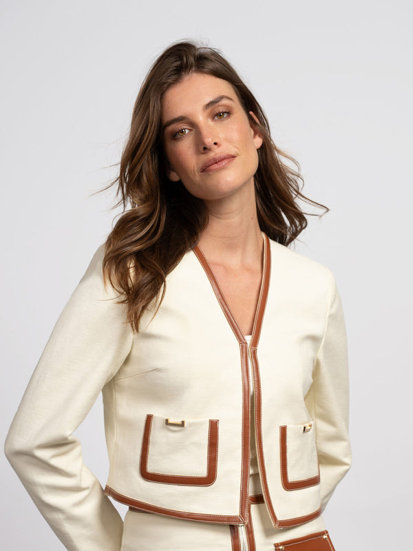 ishaa jacket star white