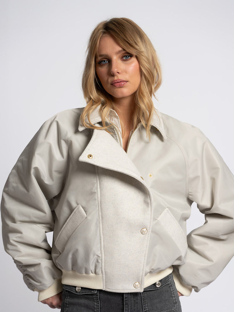 jett bomber jacket soft white