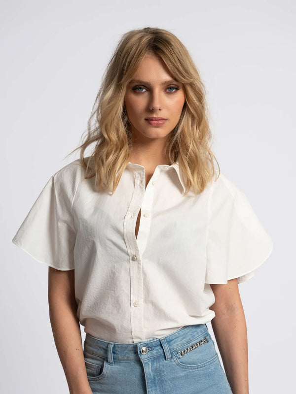 joycee star white short sleeve