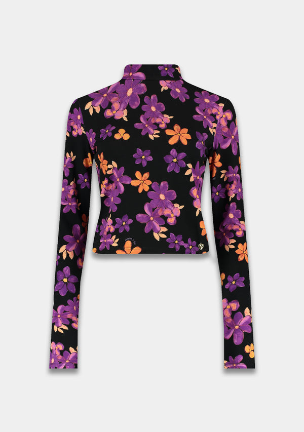 jeff long sleeve blown up flower