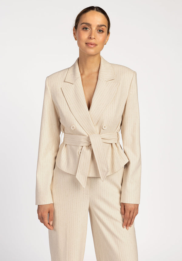 Mae blazer stripe gold
