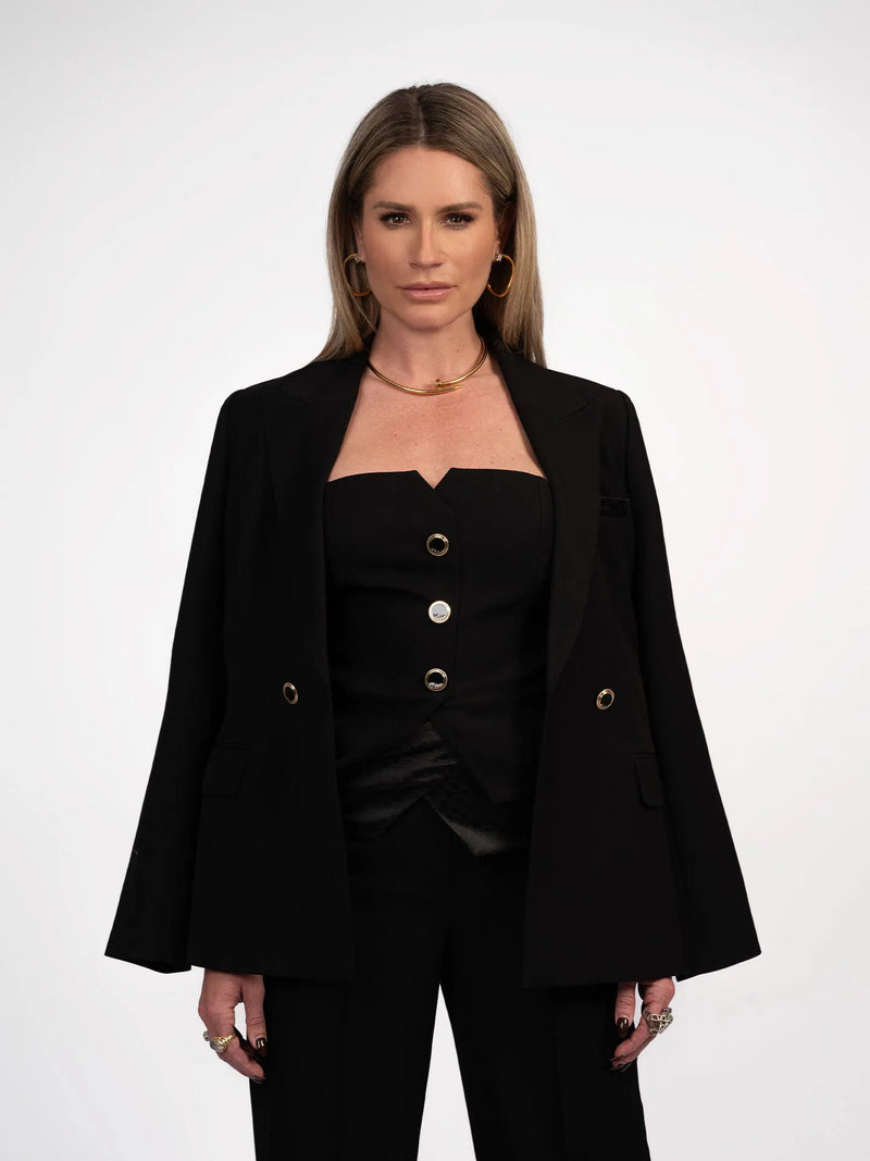 oakland waistcoat black