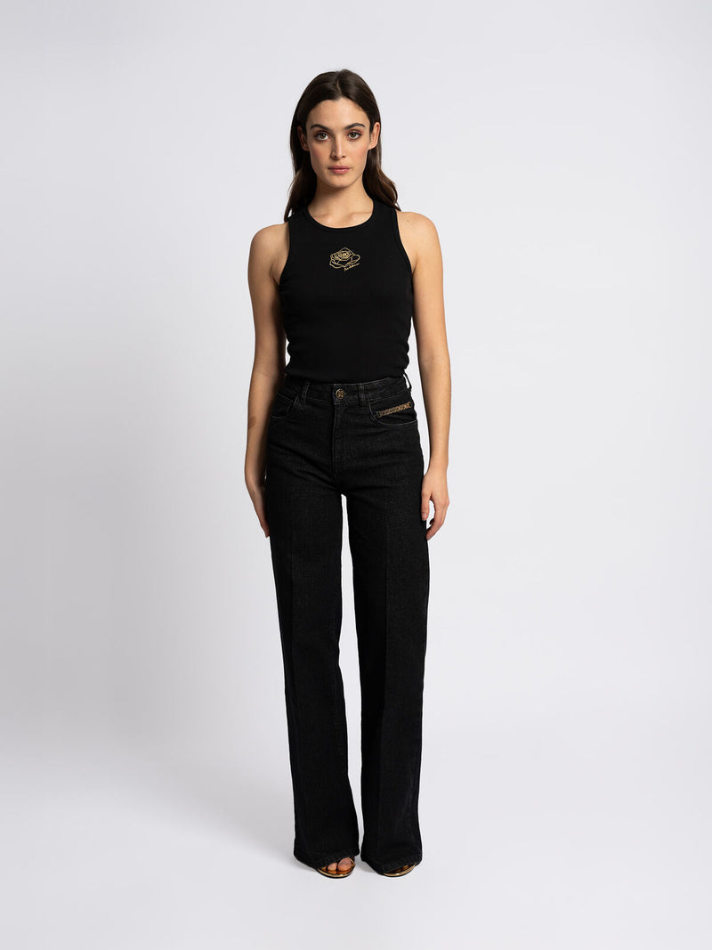 lynn wide leg jeans black