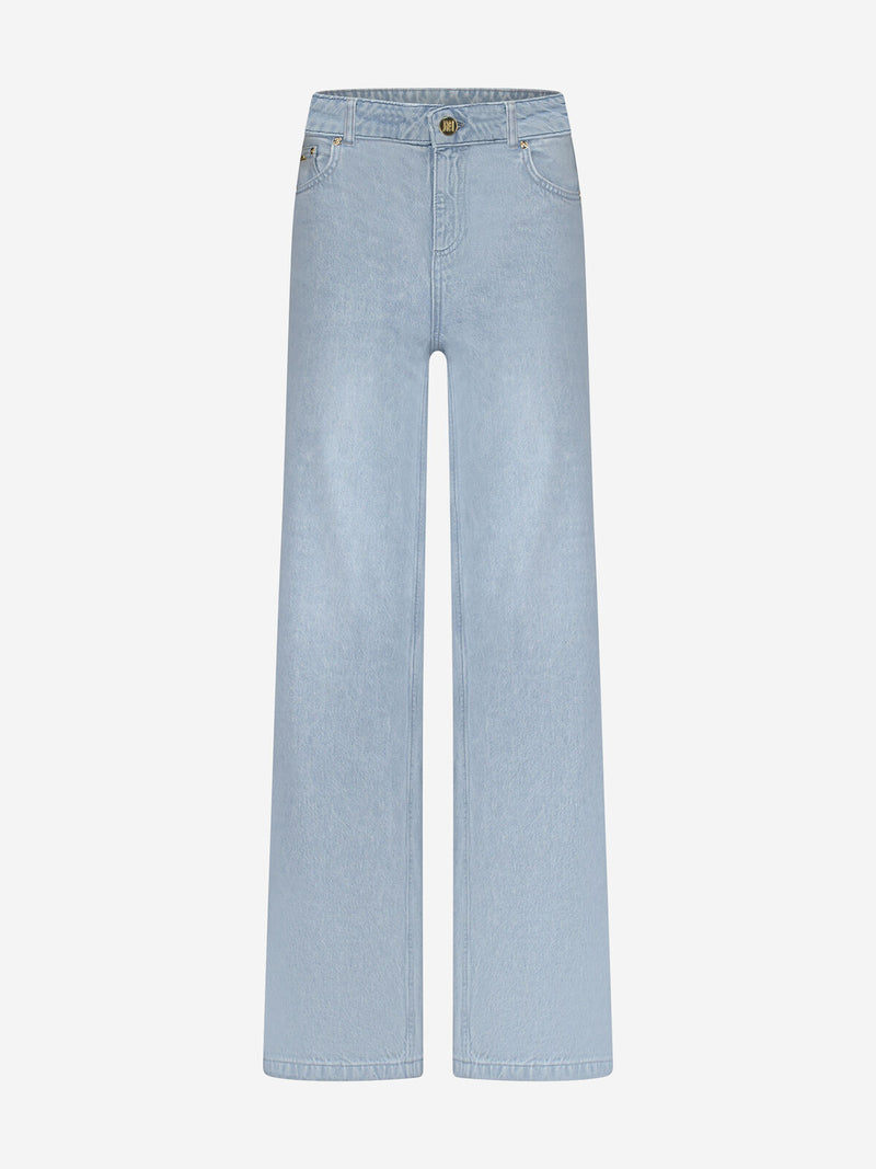 erode wide leg jeans light blue