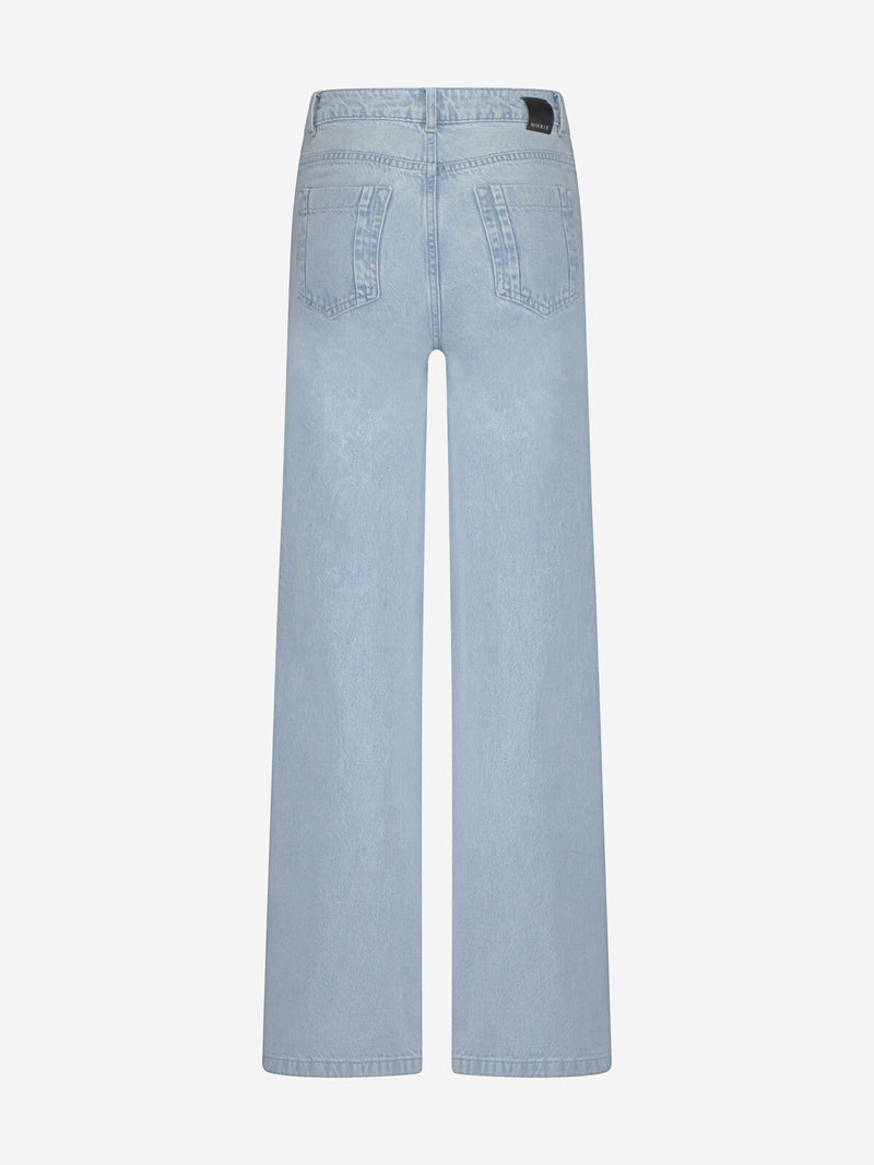 erode wide leg jeans light blue