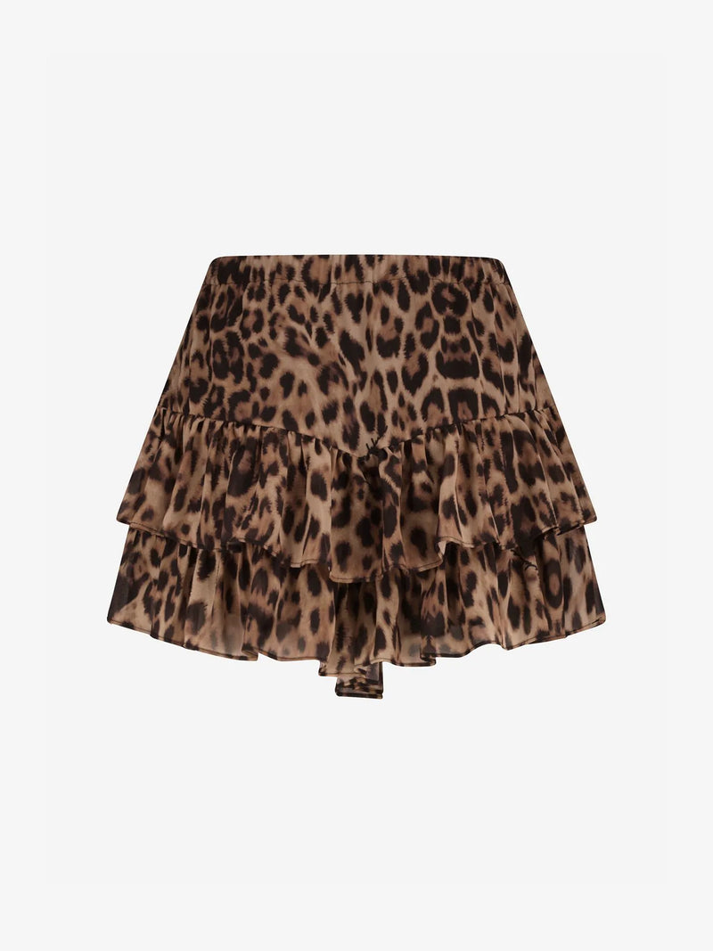 leopard skort toffee