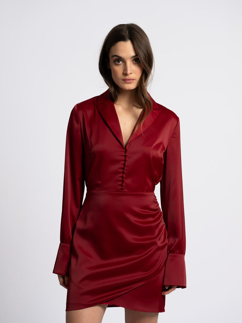 leonia dress wine
