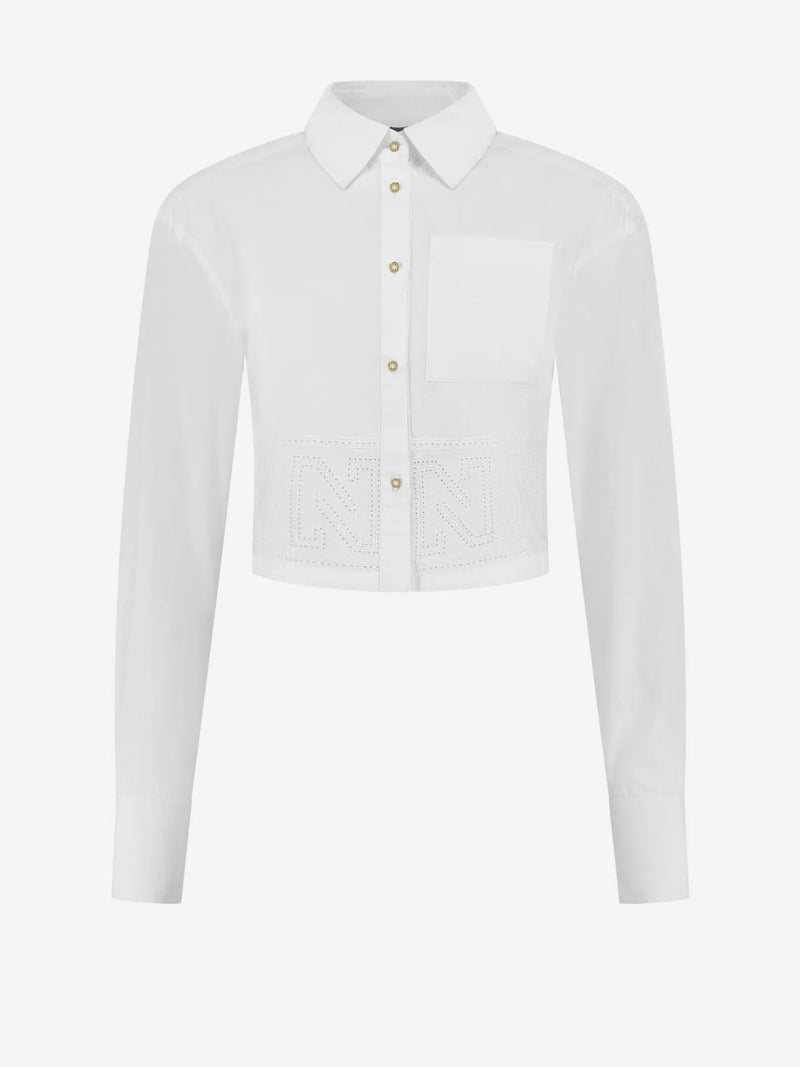 cua blouse star white