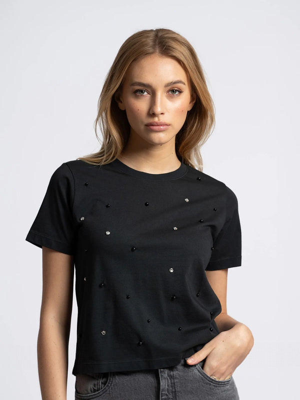N embellishment t-shirt lava
