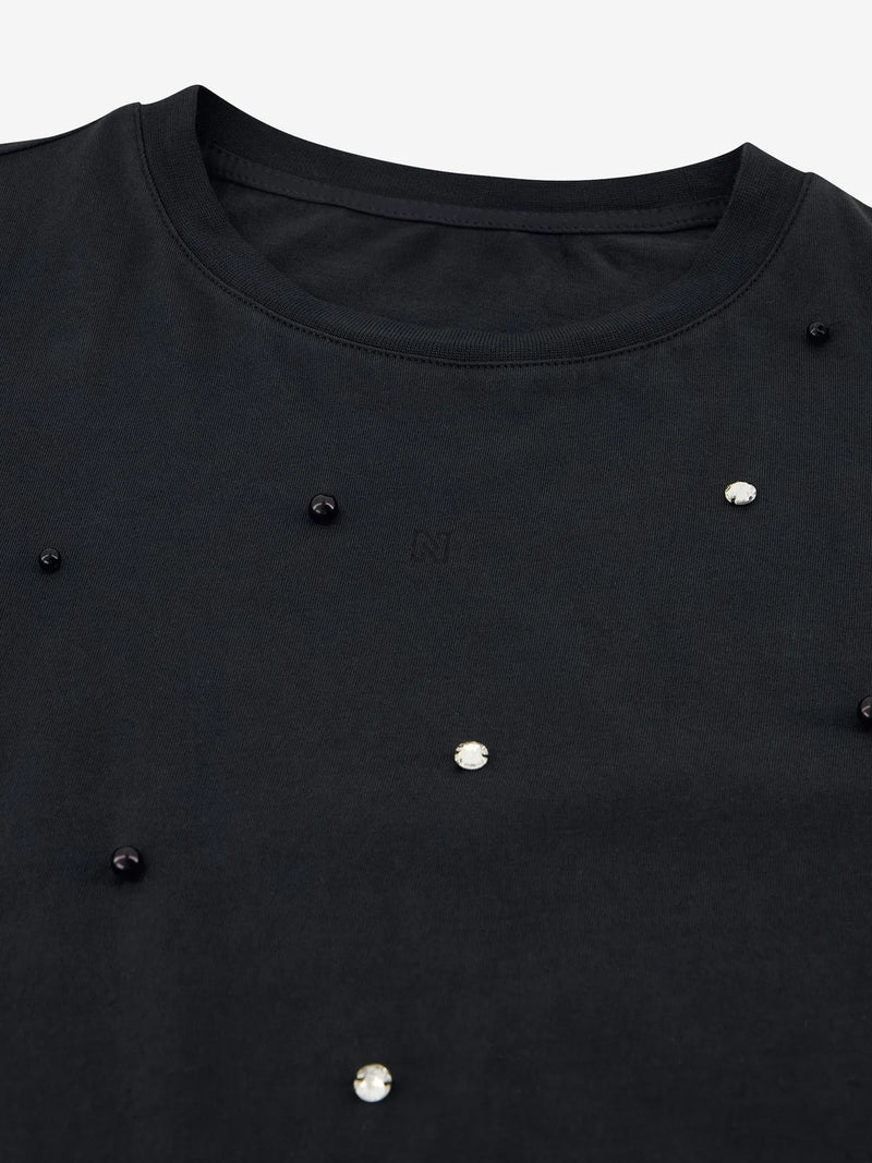 N embellishment t-shirt lava