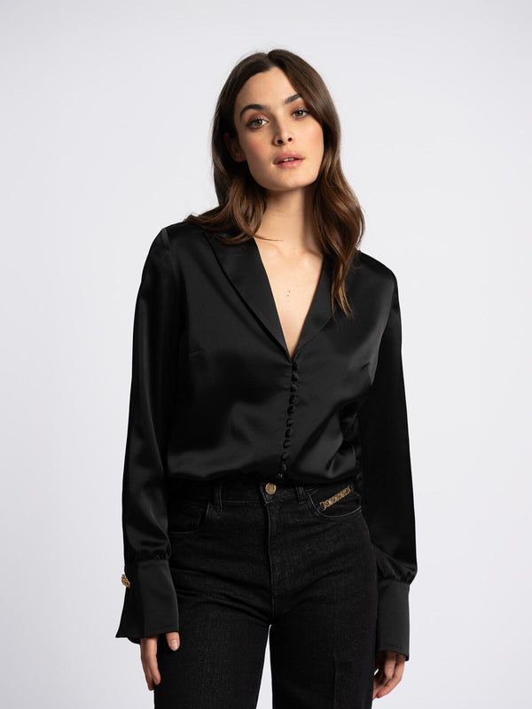 leonia blouse black