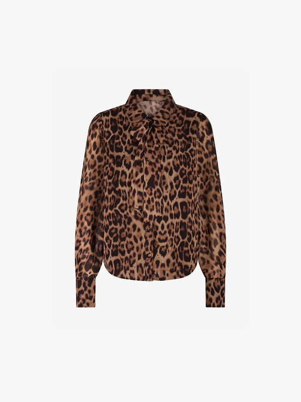 leopard blouse toffee