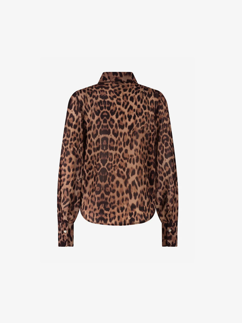 leopard blouse toffee