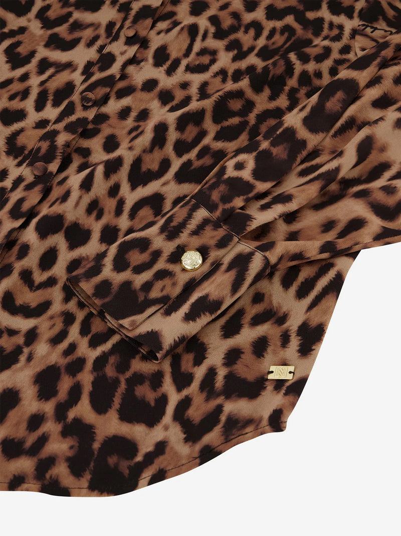 leopard blouse toffee