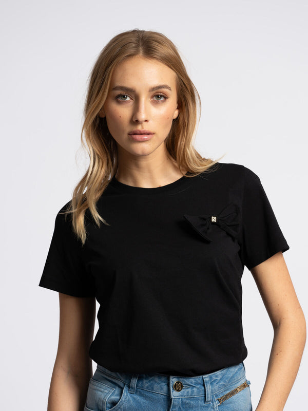 Bow tie t-shirt black