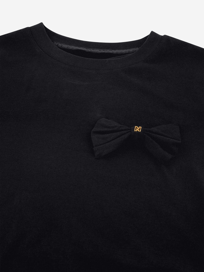 Bow tie t-shirt black