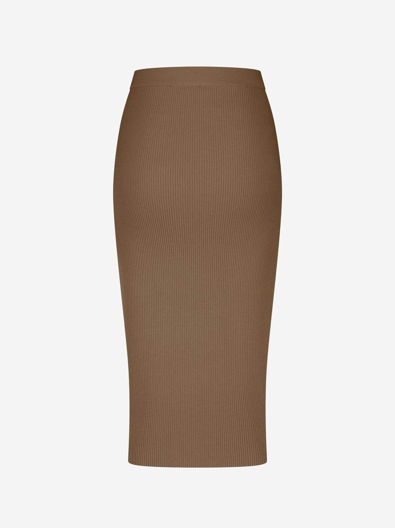 kochi midi skirt oaked wood
