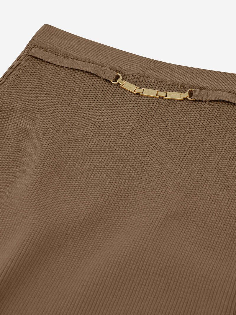 kochi midi skirt oaked wood