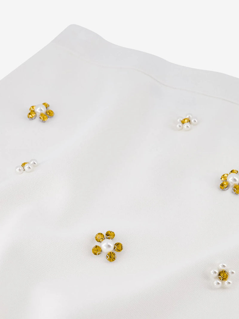 kara skirt star white