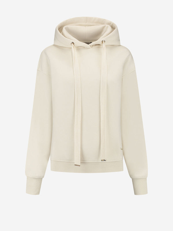 Cord hoodie cream