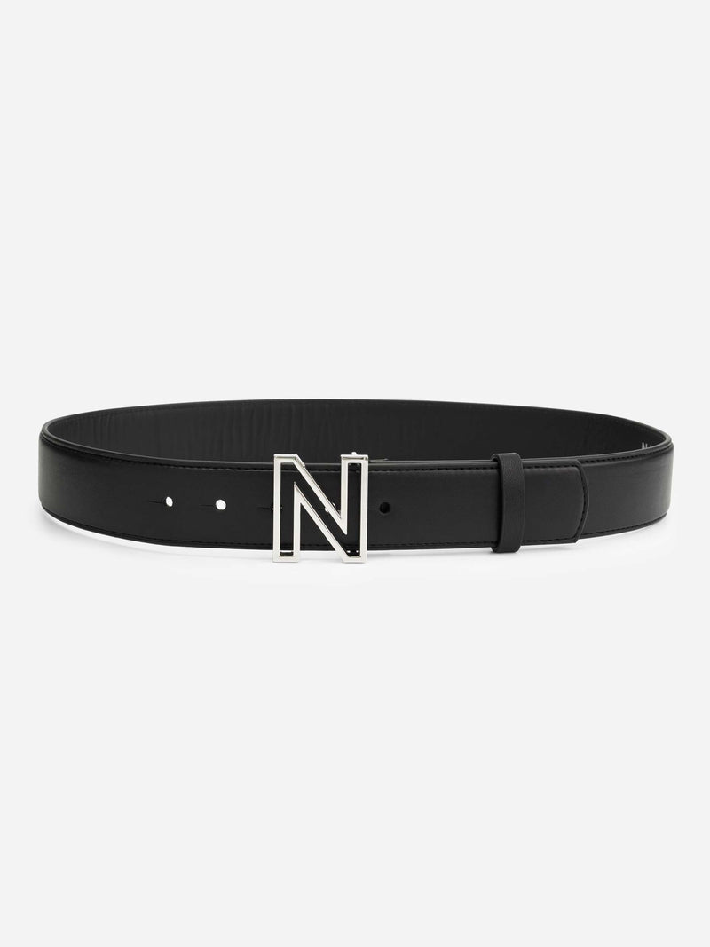 N logo hip belt black/nikkel