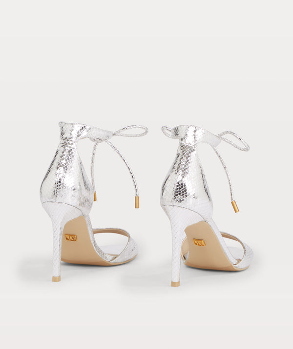 Selene heels silver metallic