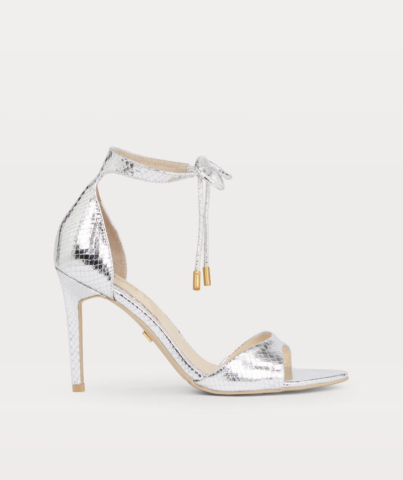 Selene heels silver metallic