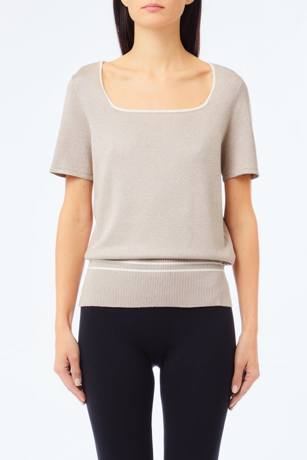 Maglia top champagne