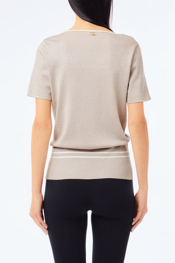 Maglia top champagne