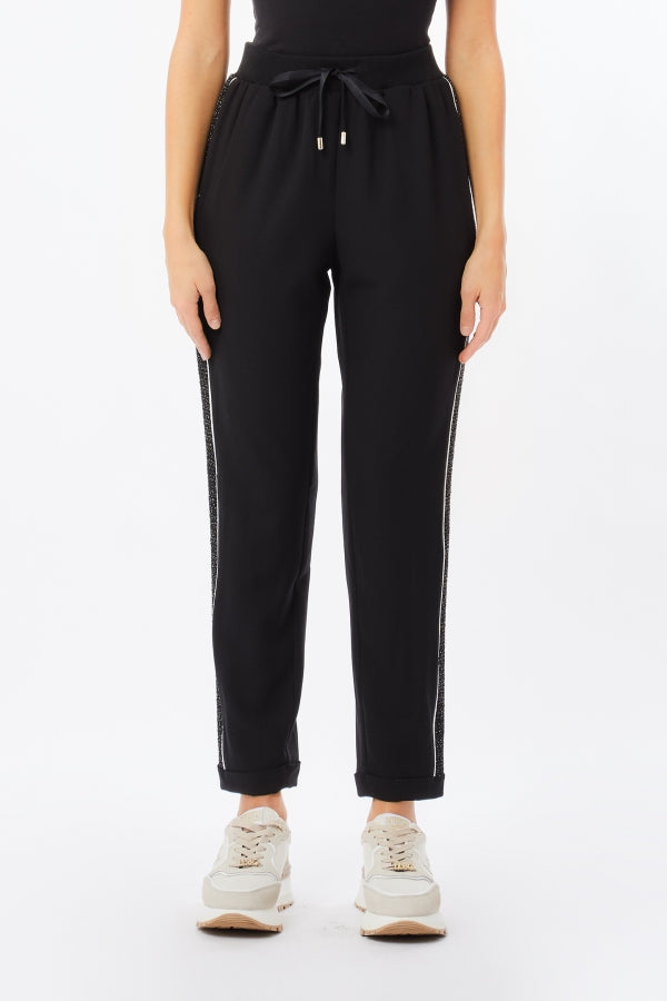 broek met glitterbies liu-jo zwart