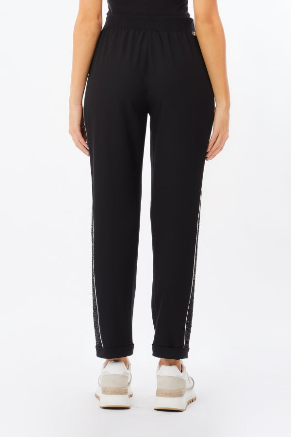 broek met glitterbies liu-jo zwart