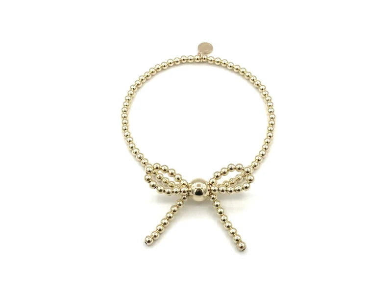 Armband Bow met strikje van real gold plated balletjes