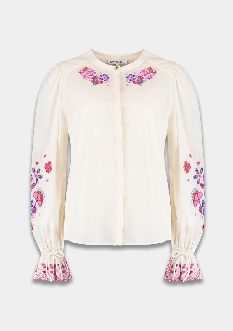 haily blouse cream/white pink