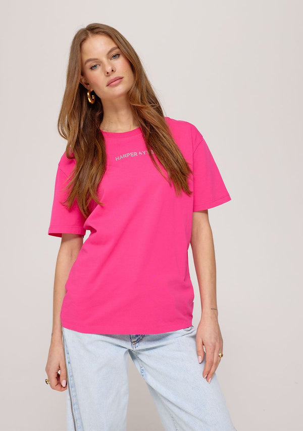 Rhinestone hot pink