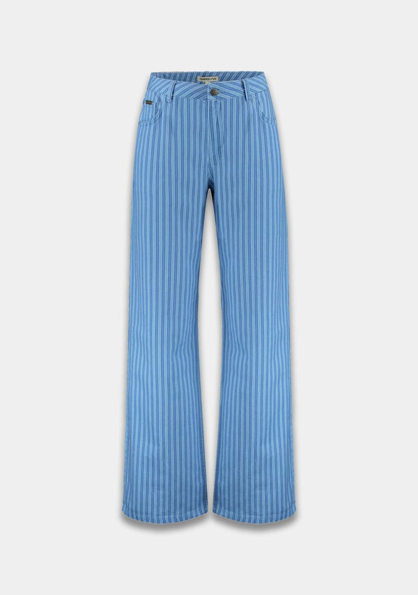 yve pants blue stripe