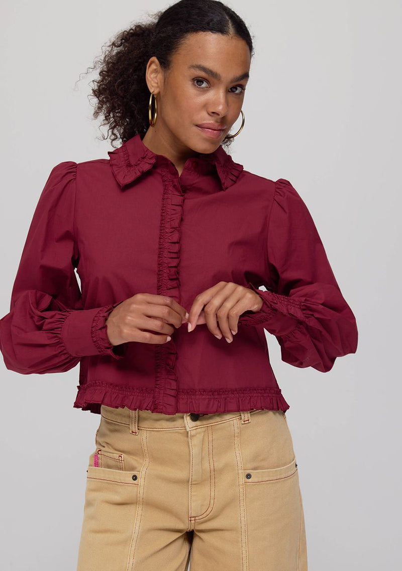 blouse ellie wine