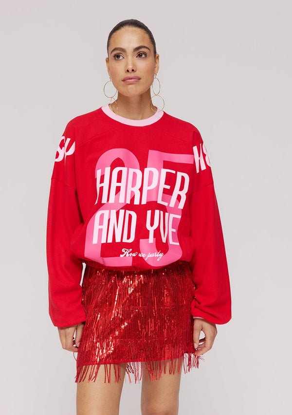 howweparty t-shirt poppy red