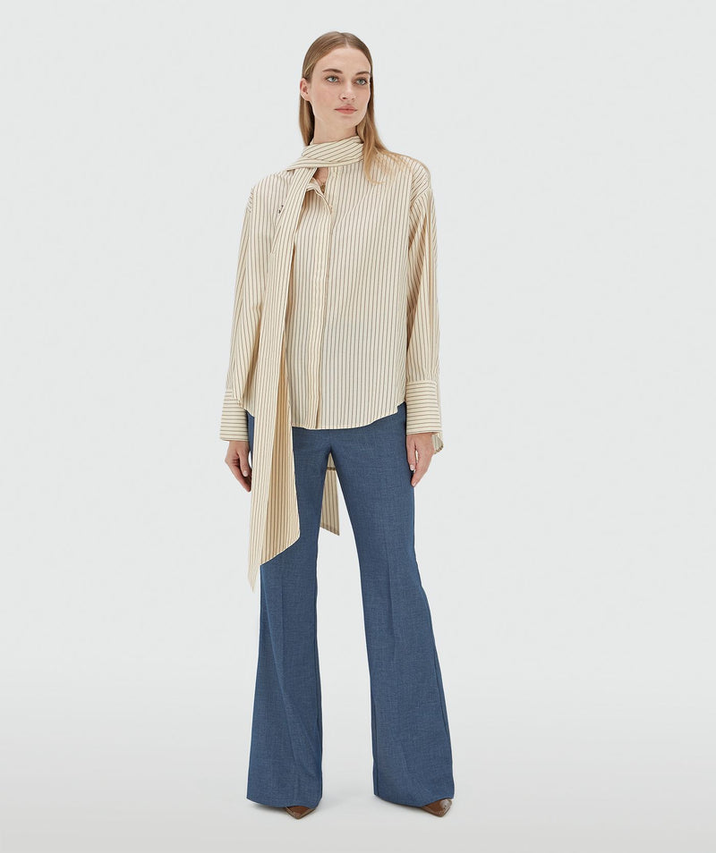 Hedy blouse light ecru berry red