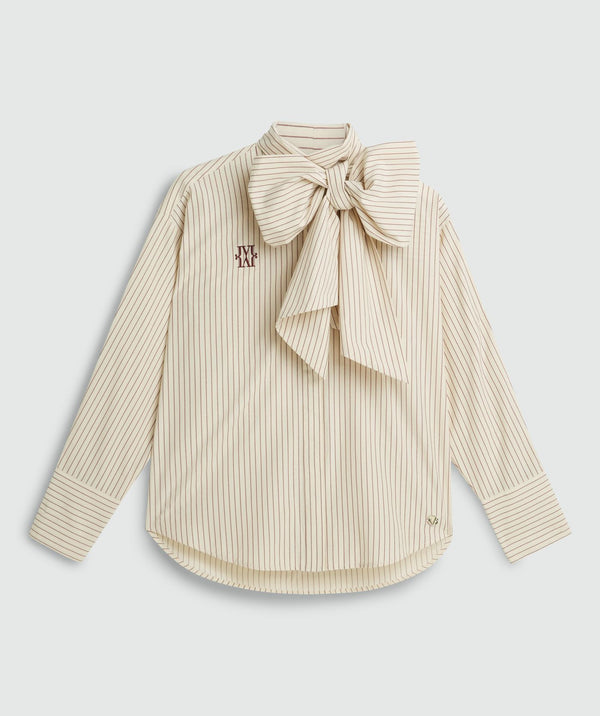 Hedy blouse light ecru berry red
