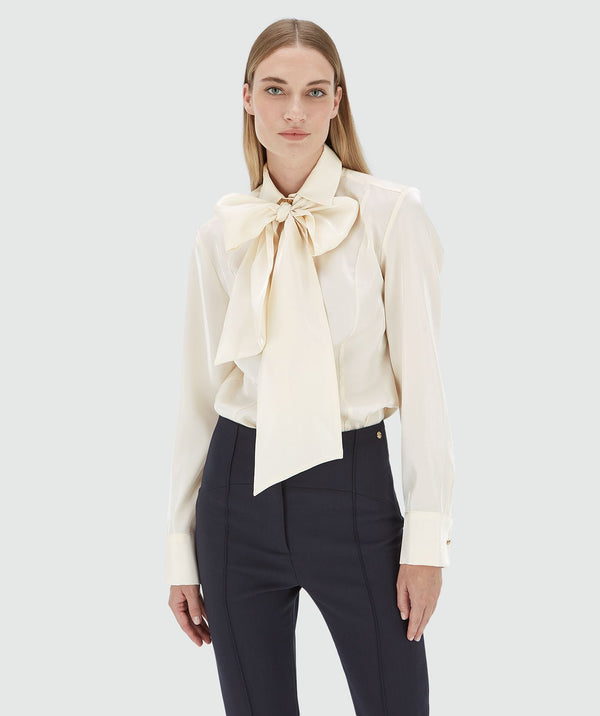 nicolette blouse shimmer organza creme