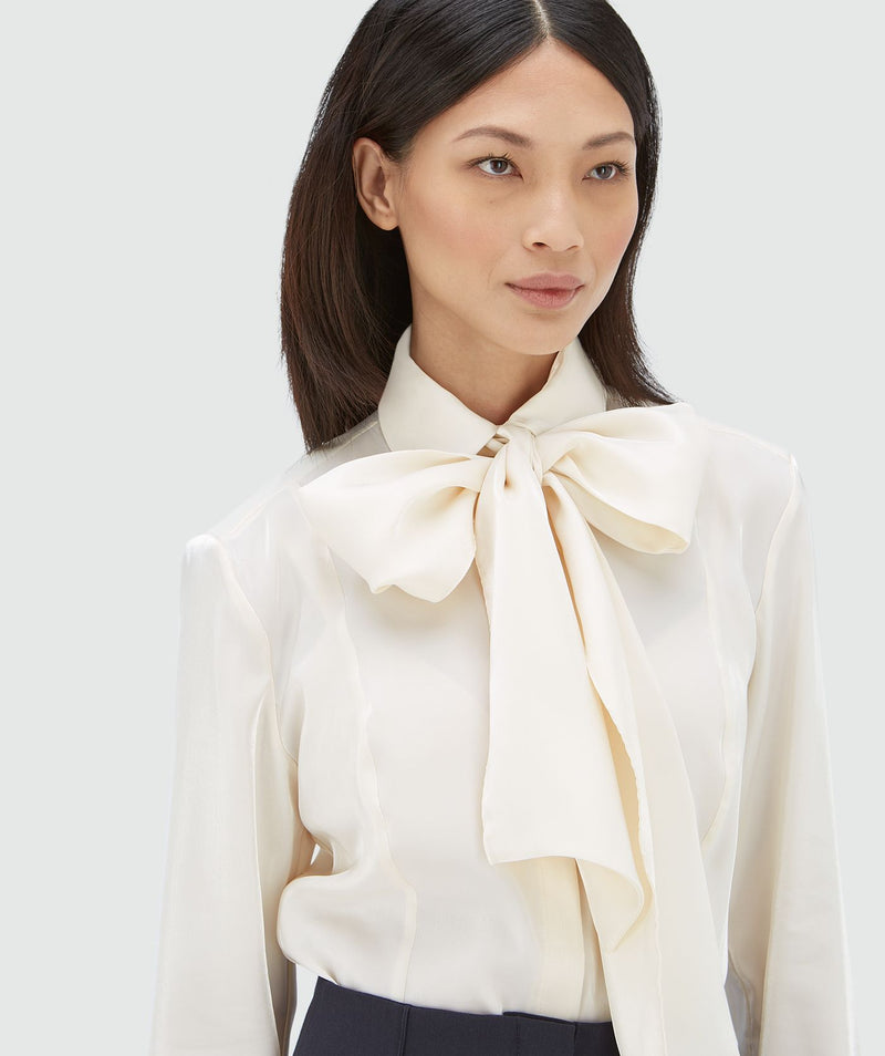 nicolette blouse shimmer organza creme
