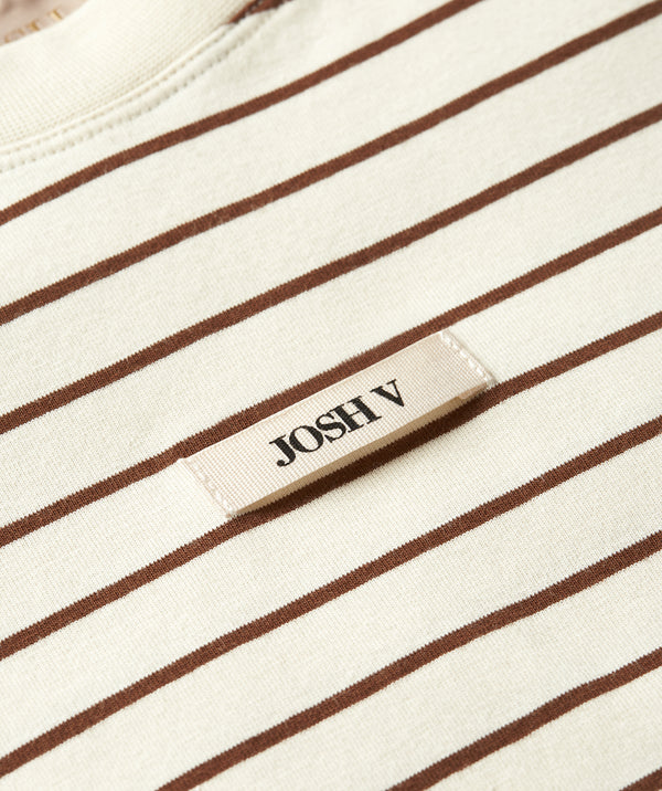 sue creme white dark brown