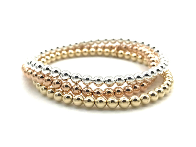 Armband met real gold plated 4 mm basis collectie