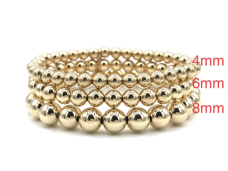 Armband met real gold plated 6 mm basis collectie